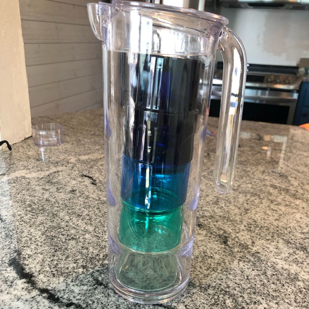 Pitcher with colored cups